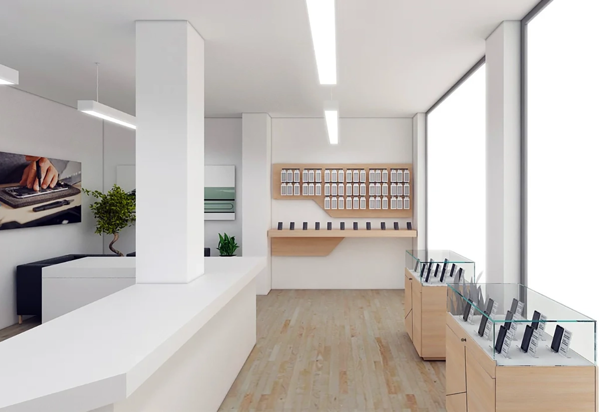 Immagini arredamento per negozi di telefonia